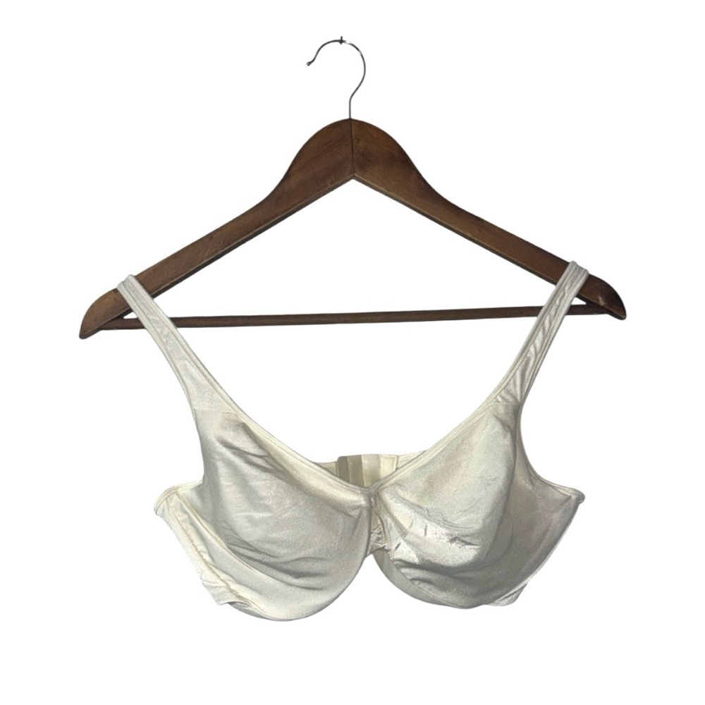 Lilyette Ivory White Cream Bra Underwire T-Shirt Comfort Size 38D